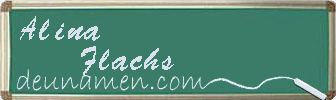 Alina Flachs Visitenkarte